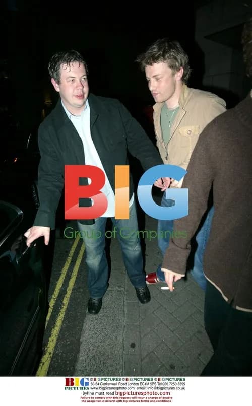 Jamie Oliver Leaves Nobu with Friends