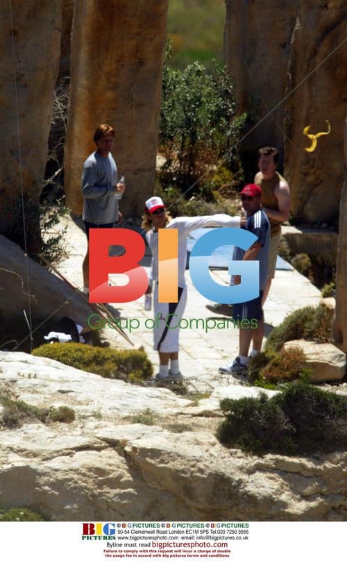 Brad Pitt Sword Fighting on 'Troy' Set