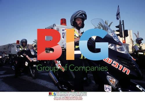 ZAKA scooters parade in Jerusalem