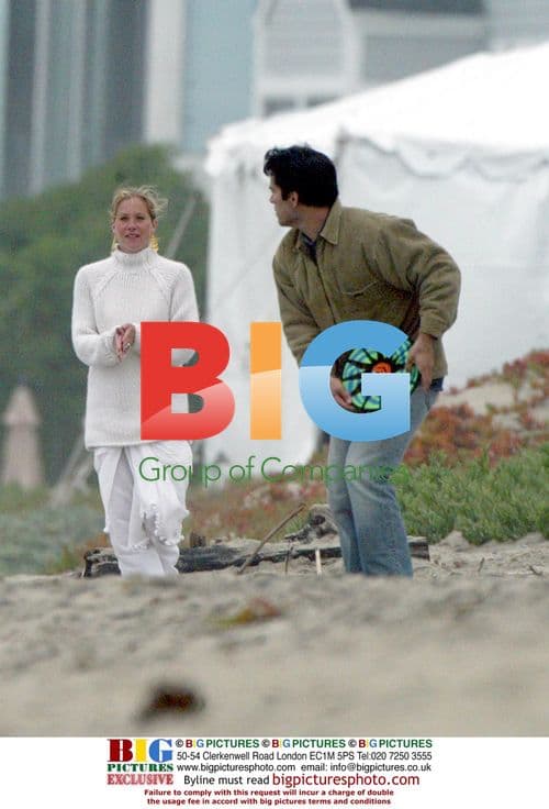 Christina Applegate and Husband Frisbee on Malibu Beach