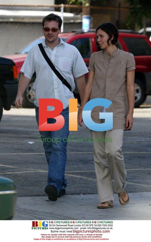 Maggie Gyllenhaal and Peter Sarsgaard on Beach
