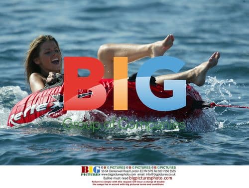 Tanya Robinson Water Surfing on Donut in South of France