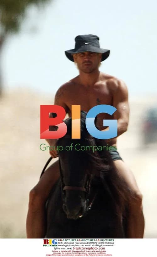 Colin Farrell Horseback Riding on Set