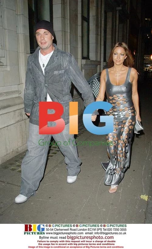 Jodie Marsh and boyfriend Fran leave after party