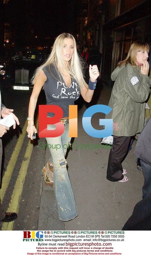 Jordan leaving after party in London