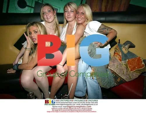 Glamour model Jordan poses with friends at club