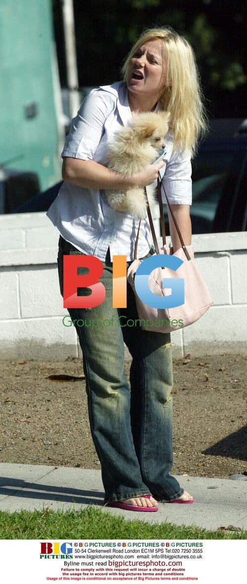 Geri Halliwell with New Puppy 'Daddy'