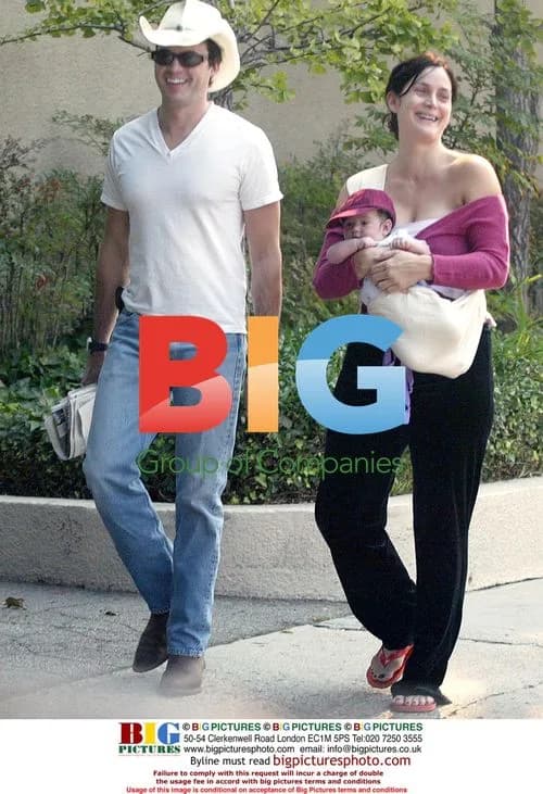 Carrie Ann Moss and Family in West Hollywood