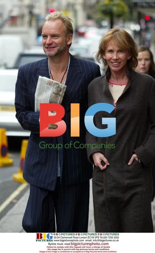 Sting and Trudie Styler Outside Claridges Hotel