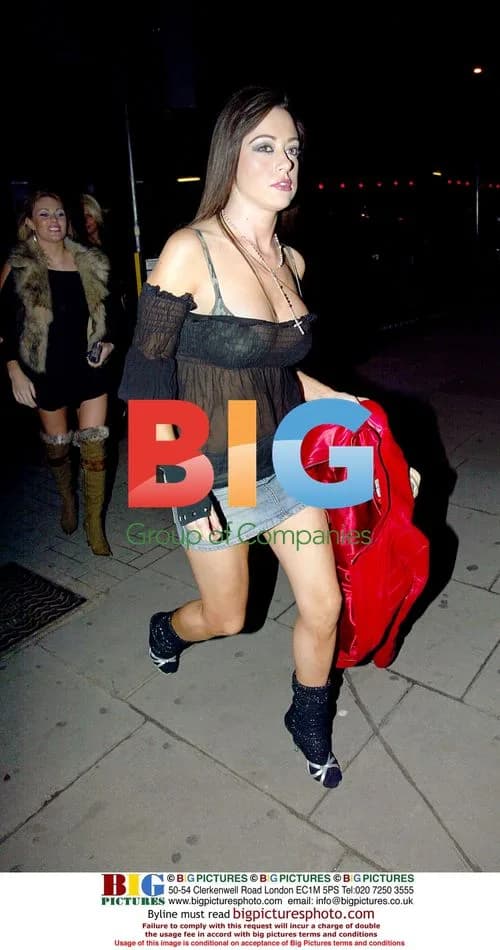 Francesca leaving the Wellington Club in London