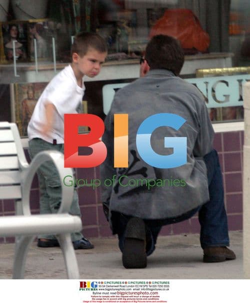 Christian Slater with son Jaden in Santa Monica