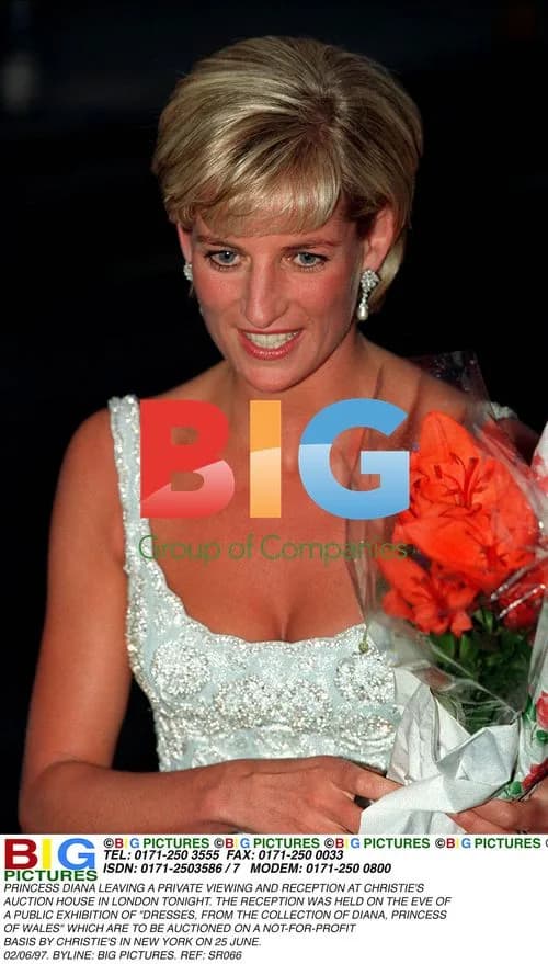 Princess Diana Leaving Christie's in London