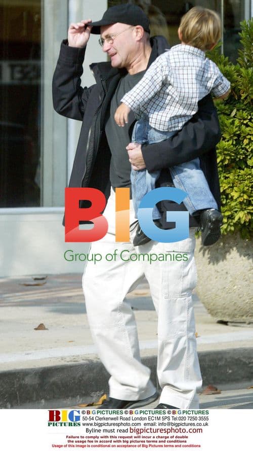 Phil Collins with family on Sunset Strip