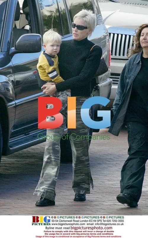 Sharon Stone Shopping with Son