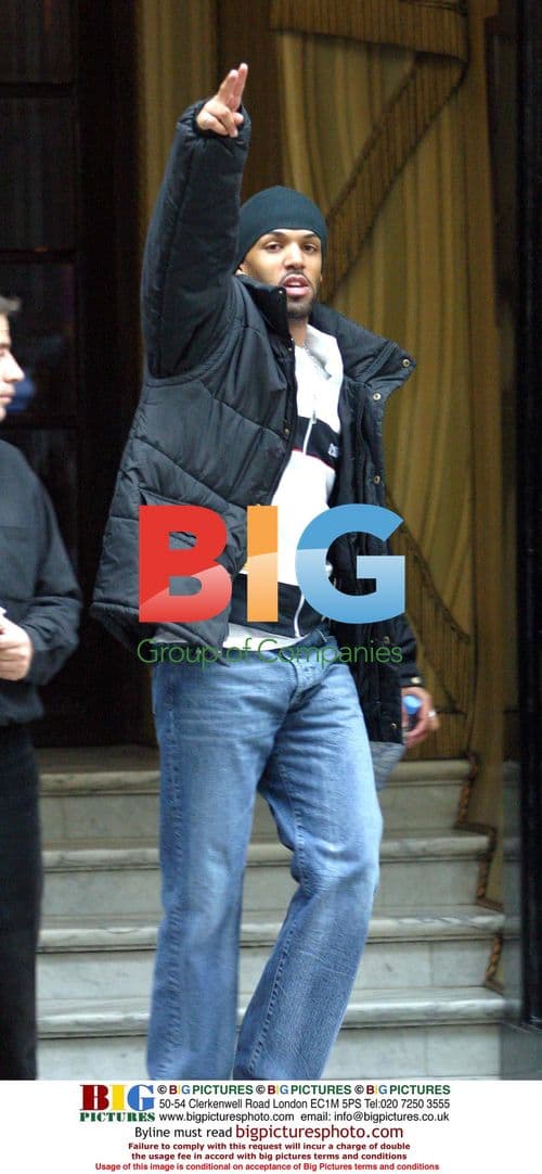 Craig David Leaving Hotel Costes in Paris