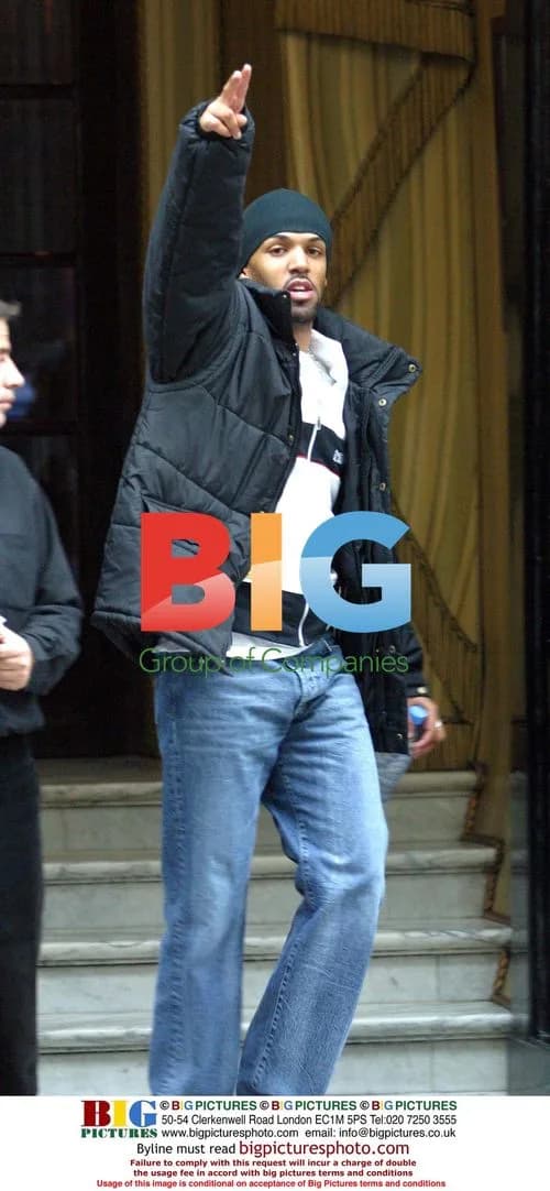 Craig David Leaving Hotel Costes in Paris