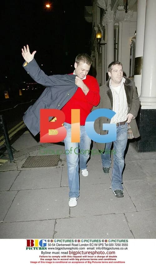Paul Nichols and friend leaving club