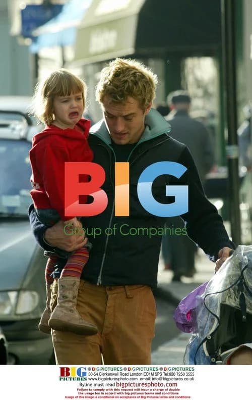Jude Law out with kids in north London