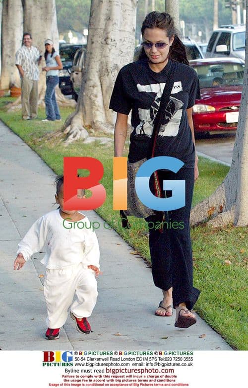 Angelina Jolie Plays with Son Maddox