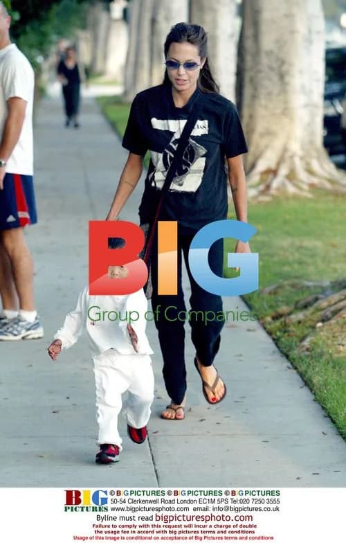 Angelina Jolie with son Maddox in Beverly Hills