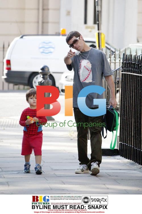 Ian Brown with son in Spiderman outfit