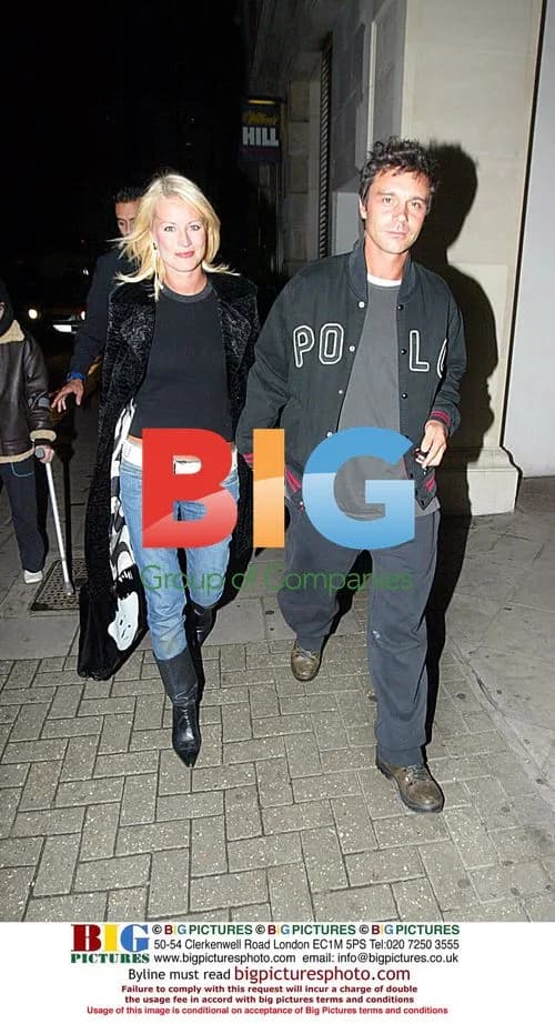 Denise Van Outen and Richard Traviss leaving London restaurant