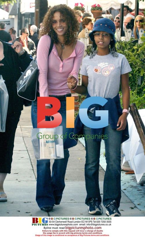 Halle Berry out shopping with step-daughter