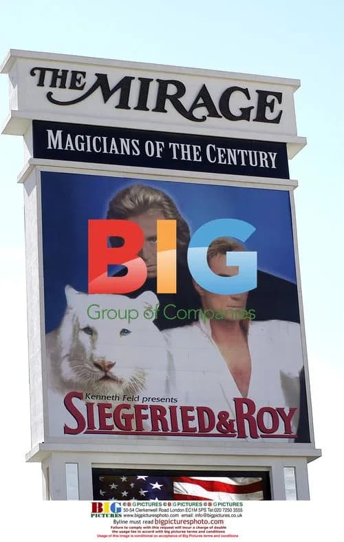 Siegfried and Roy Billboard in Las Vegas