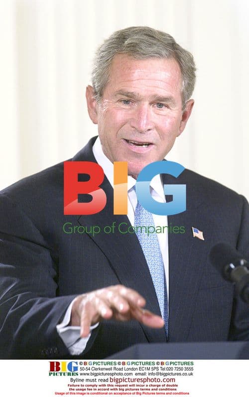 Bush speaks at White House press conference