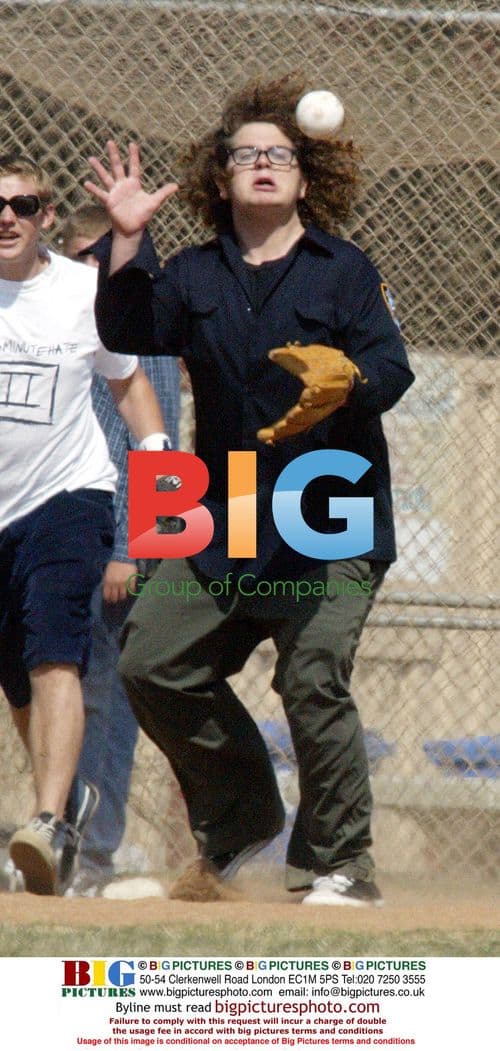 Jack Osbourne plays softball with friends