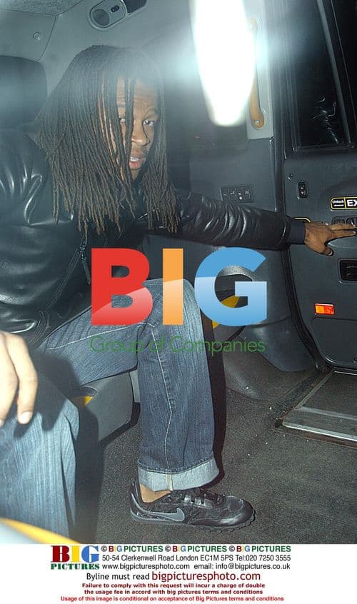 Footballer Edgar Davids leaving London nightclub