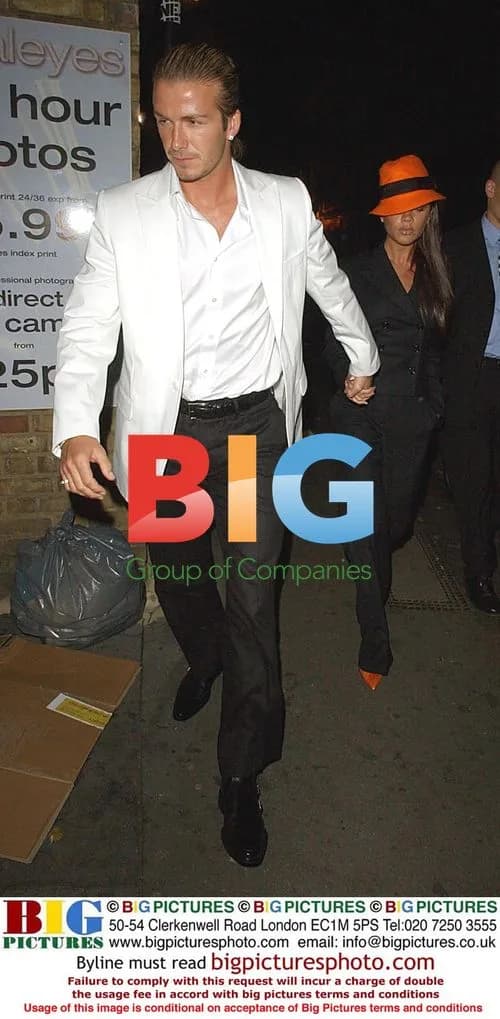 David and Victoria Beckham at The Ivy