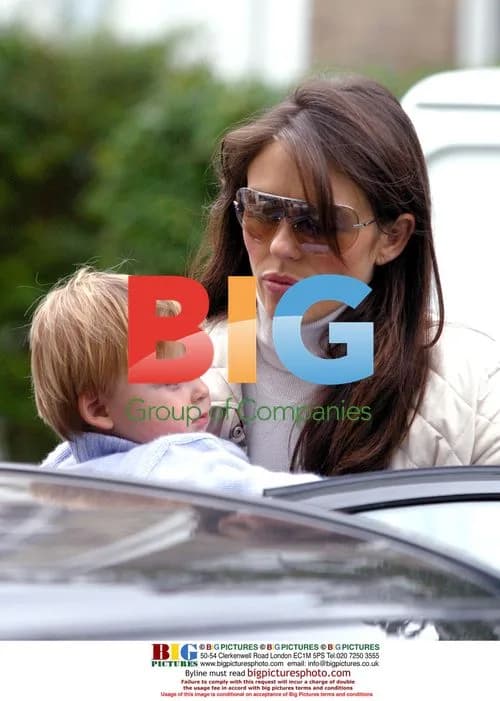 Liz Hurley with son Damien