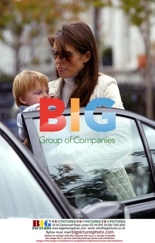 Liz Hurley and son Damien get into car