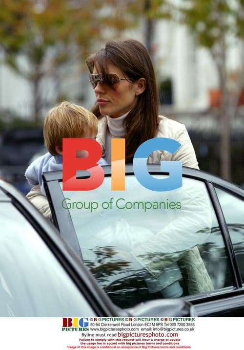 Liz Hurley with son Damien