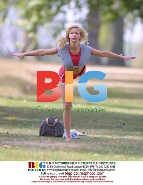 Alicia Douvall exercises in London park