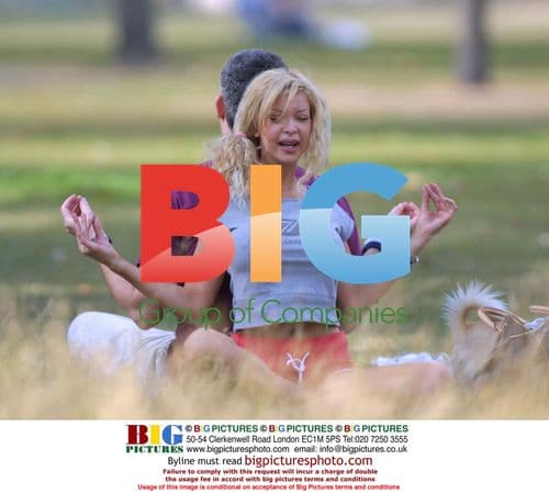 Alicia Douvall exercising in London park