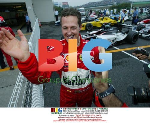 Michael Schumacher Celebrates 6th Title