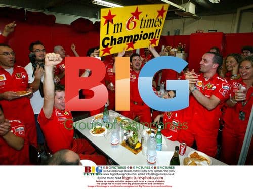 Ferrari celebrate Schumacher's 6th title