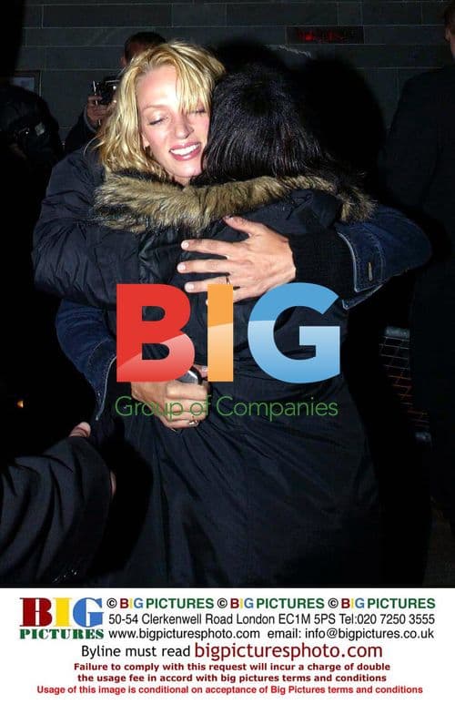 Uma Thurman Leaves Kill Bill Premiere