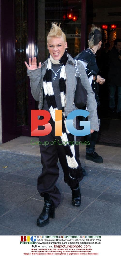 Pink Leaving Restaurant in Paris