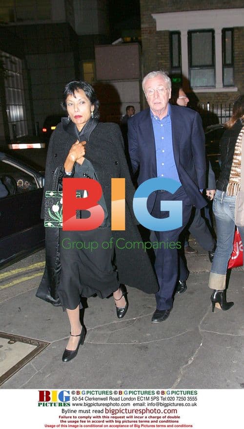 Michael Caine and wife Shakira at Ivy Restaurant