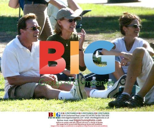 Arnold Schwarzenegger and Maria Shriver Watch Soccer