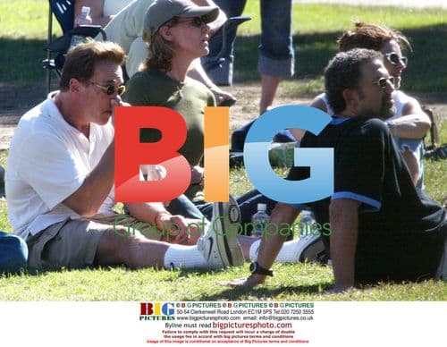 Arnold Schwarzenegger and Maria Shriver Watch Soccer Game