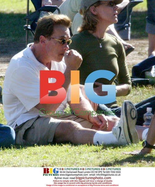 Arnold Schwarzenegger & Maria Shriver at Kids' Soccer Game