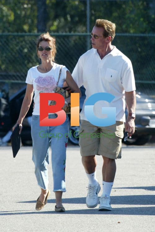 Arnold Schwarzenegger and Maria at Soccer Game