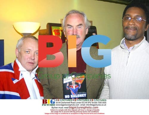 Frank Maloney, P.H. Moriarty and Michael Watson at book launch