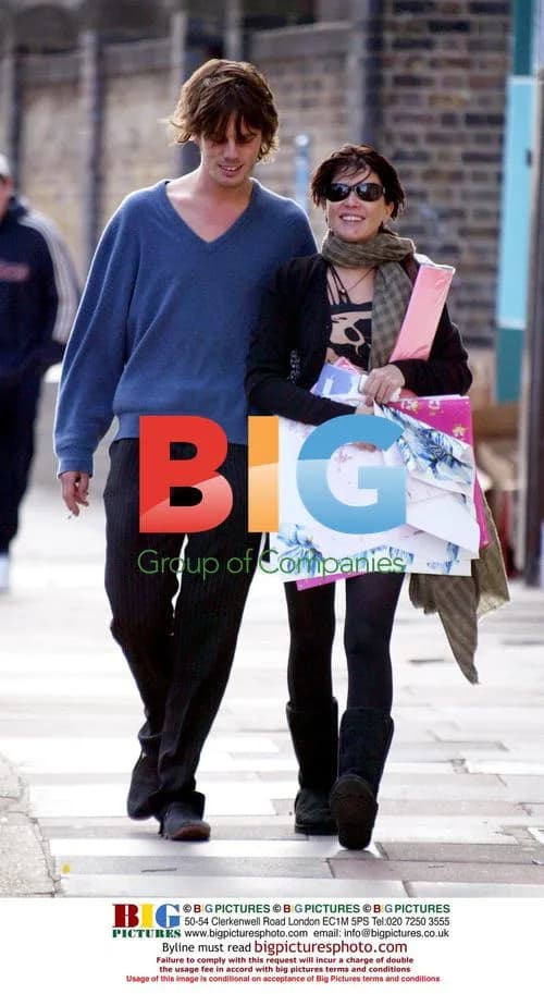 Sadie Frost and Jackson Scott shop for wrapping paper