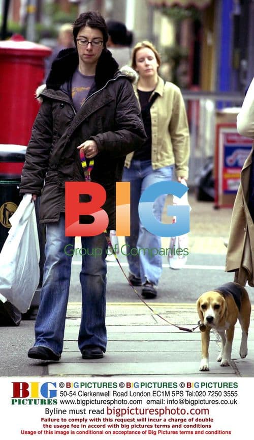 Sue Perkins Walks Dog 'Oscar'
