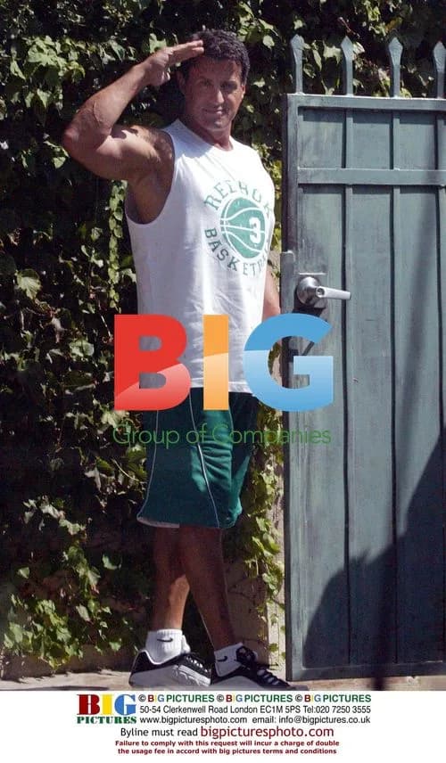 Sylvester Stallone entering Beverly Hills gym